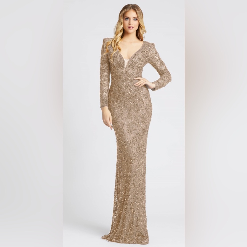 Mac Duggal Beaded Fitted Gown